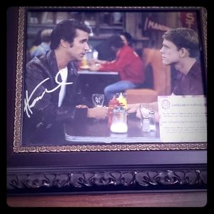 Henry Winkler autograph with Ron Howard framed